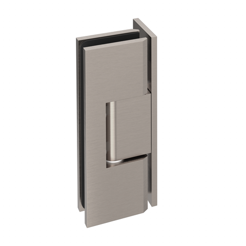 Portrait Glass to Wall Shower Screen  Hinge to Suit 10mm Glass - Brushed Nickel