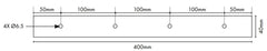 VISOR Balustrade - Aluminium Inline Joiner for Handrail Friction Insert - 400x40x1.2mm