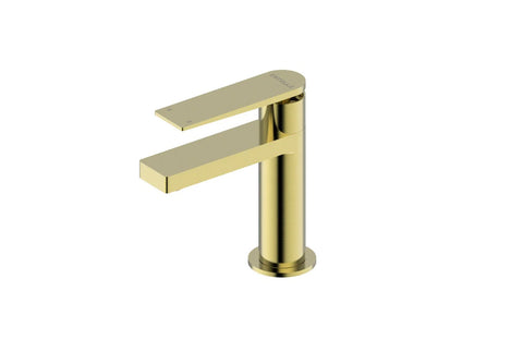 Basin Tap and Mixer Short - Brushed Brass Electro