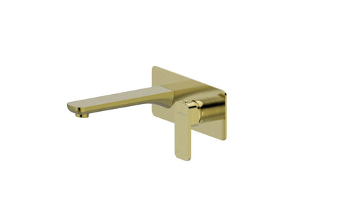 Bath Spout with Mixer - Rectangle - Brushed Brass Electro
