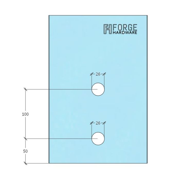 BF11505050B – Glass Anchor Slimline 50mm Diameter x 50mm Spacer BLK – supplier gallery view 4