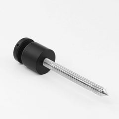 BF11503830TB – Glass Anchor Slimline 38mm Diameter x 30mm Spacer Timber Fix BLK – supplier gallery view 2