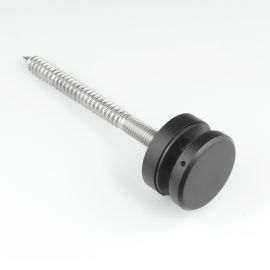 Glass Anchor Slimline 50mm Diameter x 10mm Spacer TIMBER FIX BLK