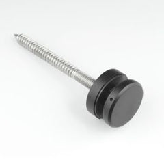 Glass Anchor Slimline 50mm Diameter x 10mm Spacer TIMBER FIX BLK