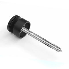 BF11505020TB – Glass Anchor Slimline 50mm Diameter x 20mm Spacer Timber Fix BLK – supplier gallery view 2