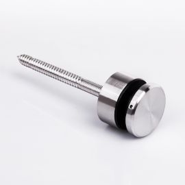 Glass Anchor Slimline 50mm Diameter x 20mm Spacer Timber Fix SSS
