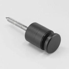 Glass Anchor Slimline 50mm Diameter x 50mm Spacer TIMBER FIX BLK