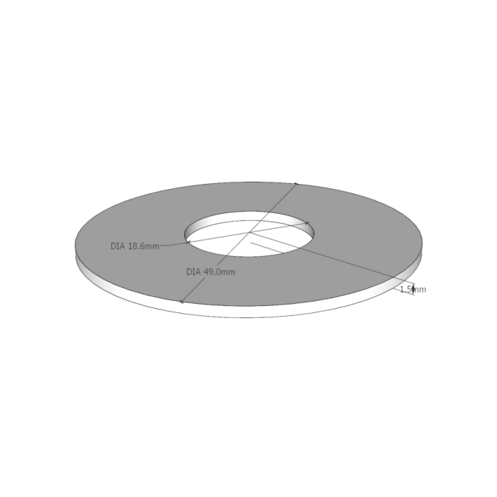 BF115050GSK – Glass Anchor Slimline 50mm Diameter Cap Gasket – supplier gallery view 2