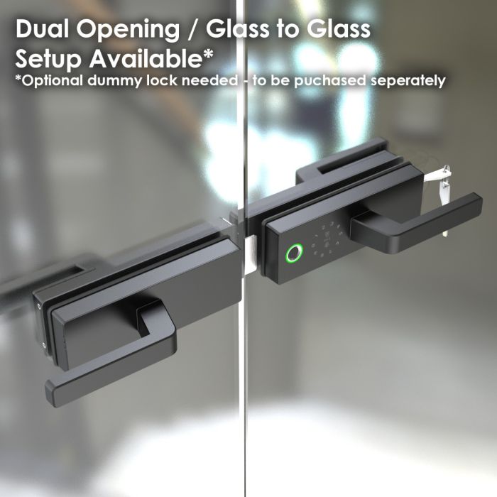 FHFEGLHDLG6A – Biometric Frameless Glass Office Door Handle Smart Lock H1 WiFi – supplier gallery view 8