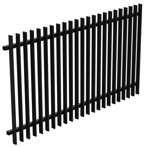 Aluminium Blade Pool Fence Panel - PANEL - 2200Wx1200H - Black