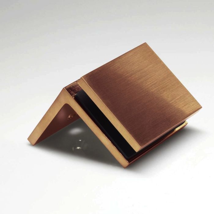 Frameless Glass 3 Panel Inline Wall to Wall Shower Screen - 2000mm high, 10mm Toughened Glass - Brushed Rose Gold (Copper)