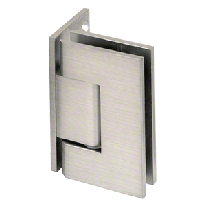 Adjustable Shower Door Hinge, Perth Series Wall-to-Glass Offset Hinge - Brushed Nickel