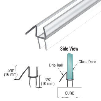 Clear Shower Door Flap. 10mm glass,