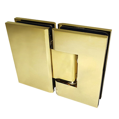 Perth Series 180 Degree Glass-to-Glass Hinge - Polished Brass