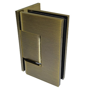 Perth Series Wall-to-Glass Offset Shower Screen Hinge Polished - Brushed Antique Brass