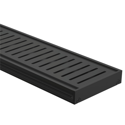 Drainlab - Linear Drain Slotted Grate - 1200mmL x 20mmH - Black