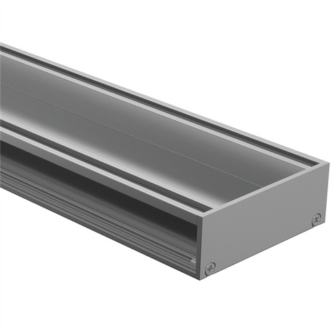 Drainlab - Linear Drain Tile Insert - Up to 10mm Tile - 3600mmL x 35mmH - Satin Silver