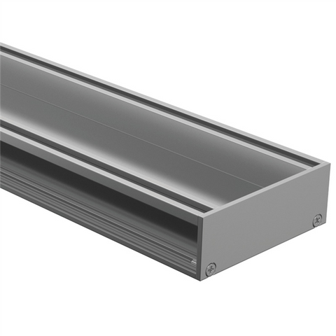 Drainlab - Linear Drain Tile Insert - Up to 18mm Tile - 3600mmL x 35mmH - Satin Silver