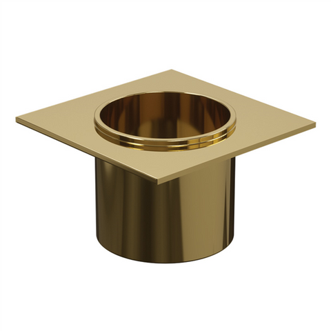 Aluminium - Drain Outlet - 40mm Diameter - Brushed Gold / Brass