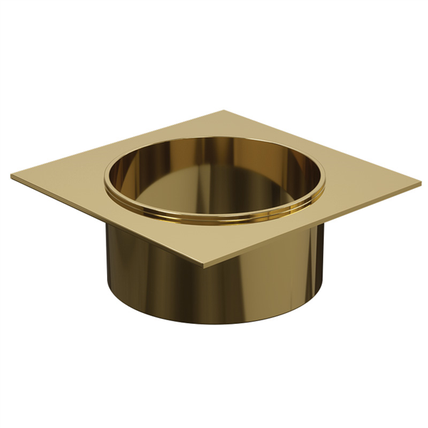 Aluminium - Drain Outlet - 72mm Diameter - Brushed Gold Brass