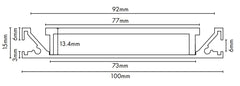 Drainlab - Linear Drain Slotted Grate - 3600mmL x 15mmH - Satin Silver