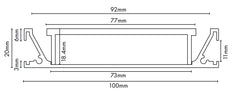 Drainlab - Linear Drain Slotted Grate - 1200mmL x 20mmH - Gold