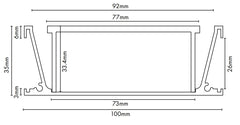 Drainlab - Linear Drain Slotted Grate - 1200mmL x 35mmH - Satin Silver