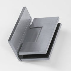 Forge Frameless Shower Hinge Heavy Duty Adjustable Glass to Wall L-Shape 90 Degrees - Satin Chrome