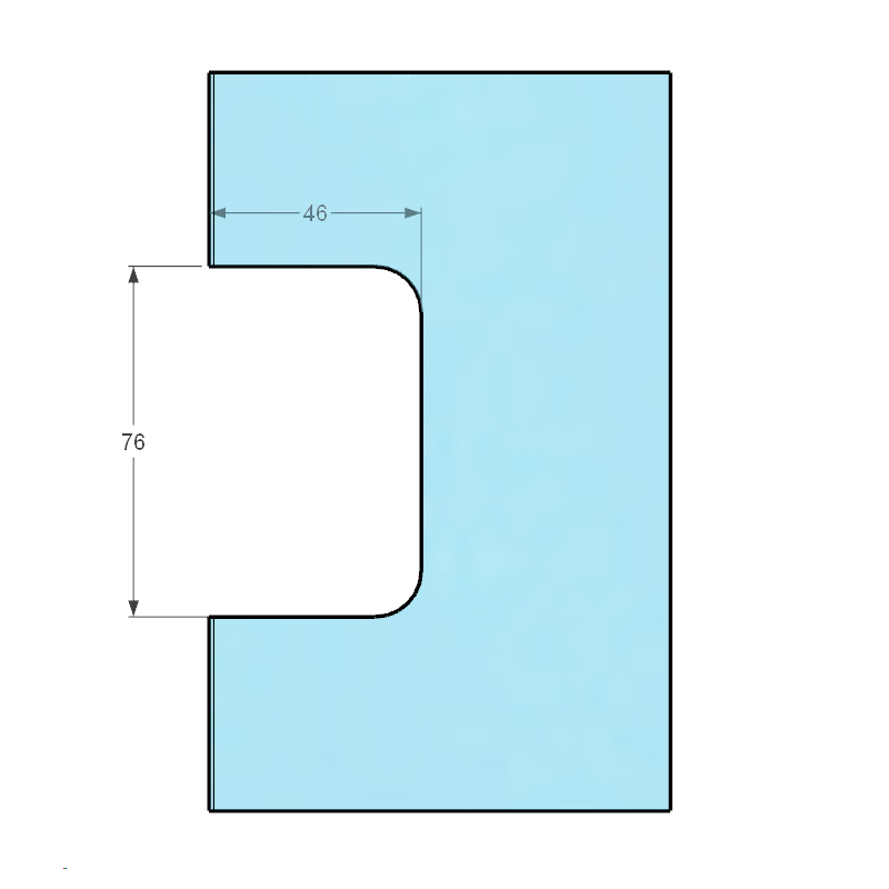 Forge Frameless Shower Hinge Heavy Duty Adjustable Glass to Wall L-Shape 90 Degrees - Satin Chrome