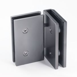 FORGE Shower Hinge Glass to Glass 90 Degree with One Way Door Stopper Gunmetal