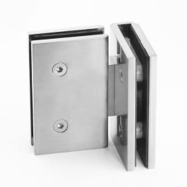 FORGE Shower Hinge Glass to Glass 90 Degree with One Way Door Stopper Satin