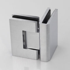 ES290OWS – FORGE Shower Hinge Glass to Glass 90 Degree with One Way Door Stopper Satin – supplier gallery view 2