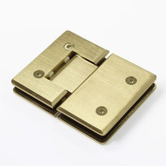 ES2BG – Shower Hinge Glass to Glass 180 Degree Nero Brushed Gold – supplier gallery view 2