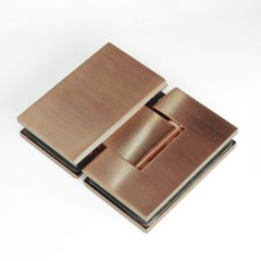 FORGE Shower Hinge Glass to Glass 180 Degree Brushed Rose Gold