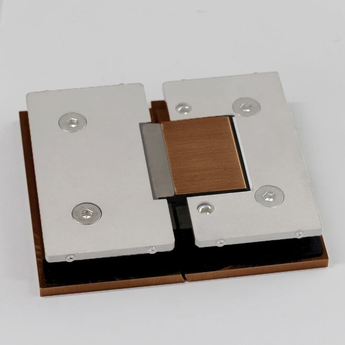 ES2HDAJAB – FORGE Shower Hinge Heavy Duty Adjustable Glass to Glass 180 Degree Antique Bronze – supplier gallery view 2