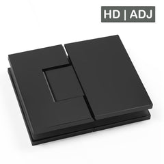 Forge Frameless Shower Hinge Heavy Duty Adjustable Glass to Glass 180 Degrees - Black
