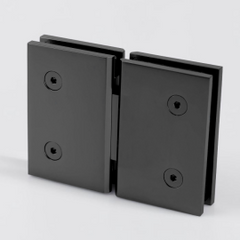 FORGE Shower Hinge Glass to Glass 180 Degree with One Way Door Stopper Black