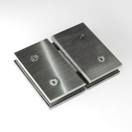 FORGE Shower Hinge Glass to Glass 180 Degree with One Way Door Stopper Brushed Gunmetal