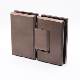 FORGE Shower Hinge Glass to Glass 180 Degree with One Way Door Stopper Nero Brushed Bronze