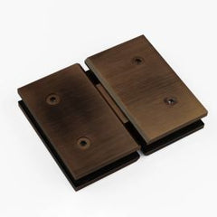 FORGE Shower Hinge Glass to Glass 180 Degree with One Way Door Stopper Dark Antique Bronze