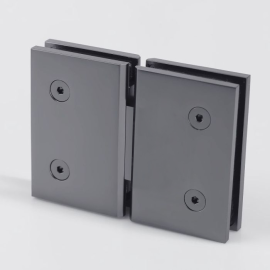 FORGE Shower Hinge Glass to Glass 180 Degree with One Way Door Stopper Gunmetal