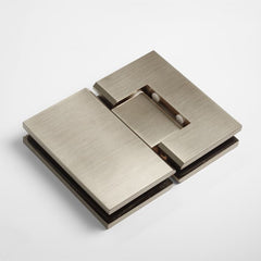 ES2OWWBN – FORGE Shower Hinge Glass to Glass 180 Degree with One Way Door Stopper Warm Brushed Nickel – supplier gallery view 4