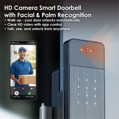 FHFEGLG16VDA – Biometric Frameless Glass Active Vision Video Doorbell Smart Lock G4 – supplier gallery view 3