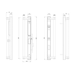 FEHDS1 – FORGE Biometric Ultra Heavy-Duty D-Handle Push & Pull Smart Lock HDS1 | TTLock BLE – supplier gallery view 2