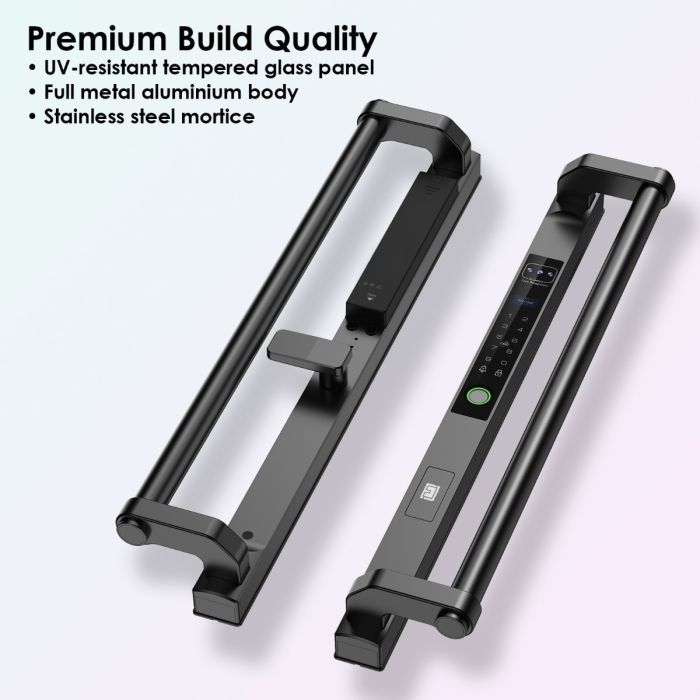 FEHDS1 – FORGE Biometric Ultra Heavy-Duty D-Handle Push & Pull Smart Lock HDS1 | TTLock BLE – supplier gallery view 4