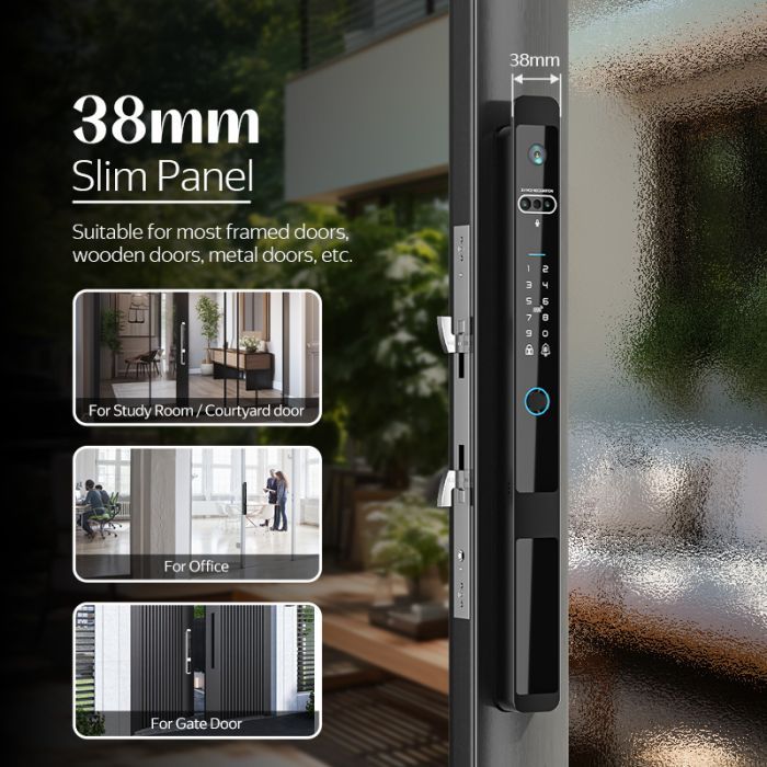 FHFESMTLKS1BA – FORGE Biometric Aluminium Frame Door Push & Pull Smart Lock S1 – supplier gallery view 2