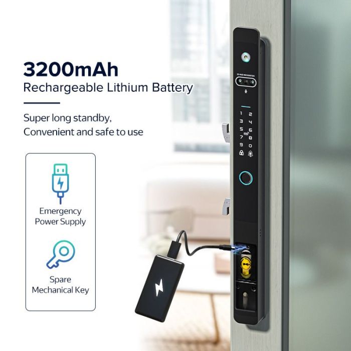 FHFESMTLKS1BA – FORGE Biometric Aluminium Frame Door Push & Pull Smart Lock S1 – supplier gallery view 8