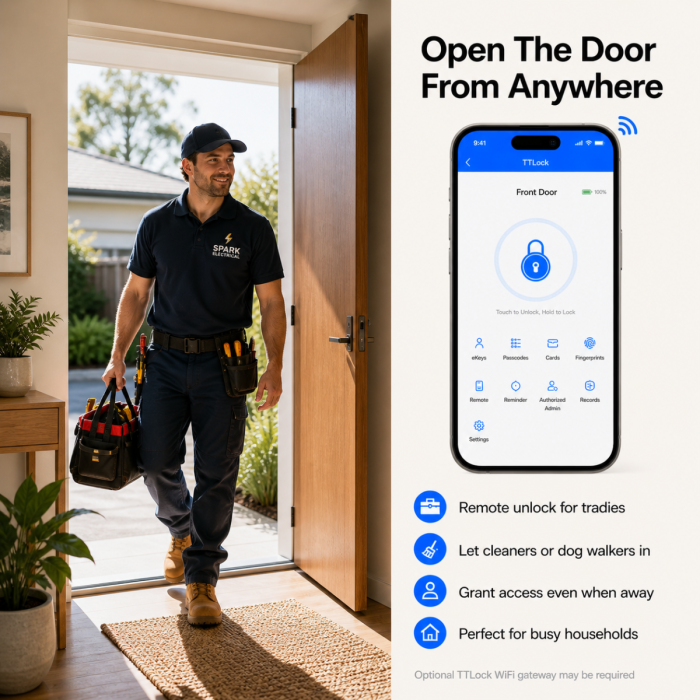 FHFEUTSLMH3T – FORGE Biometric Aluminum Frame Slim Smart Lock HL3 | TTLock BLE – supplier gallery view 6