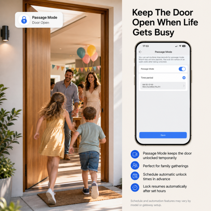 FHFEUTSLMH3T – FORGE Biometric Aluminum Frame Slim Smart Lock HL3 | TTLock BLE – supplier gallery view 7