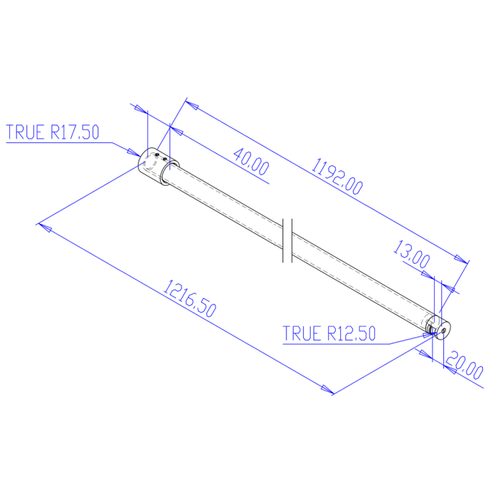 FGWB1200OPFC – Bracing Bar Over Panel Glass to Wall 1200mm Chrome – supplier gallery view 4